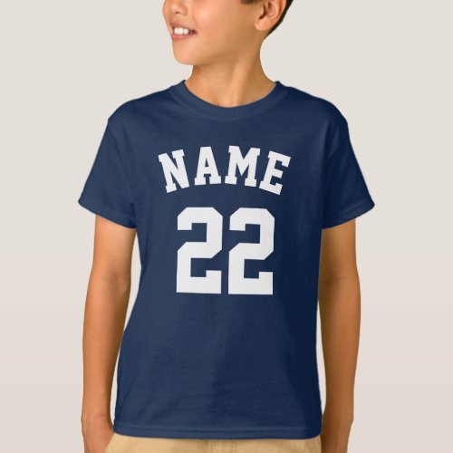 Create Your Own Name Number Sports Jersey Kids T_Shirt