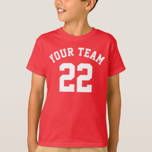 Create Your Own Name Number Sports Jersey Kids  T- T-Shirt