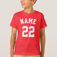 Create Your Own Name Number Sports Jersey Kids  T-