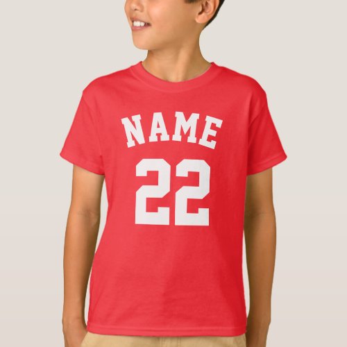 Create Your Own Name Number Sports Jersey Kids  T_ T_Shirt
