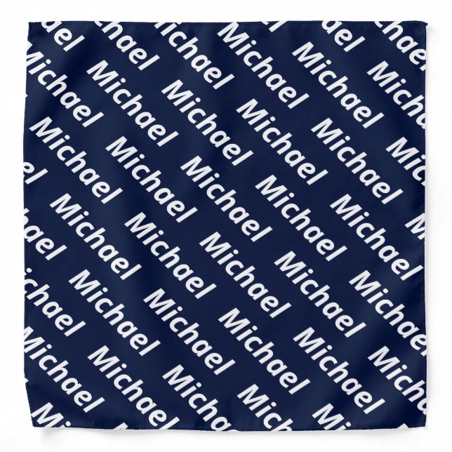 Create Your Own Name Pattern Custom Bandana (Front)