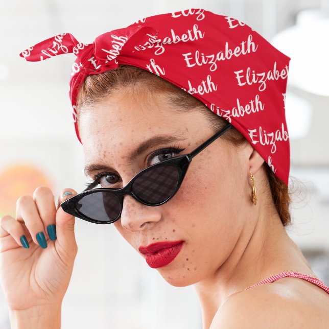 Create Your Own Name Personalized Bandana (Create Your Own Name Personalized Bandana -RED)