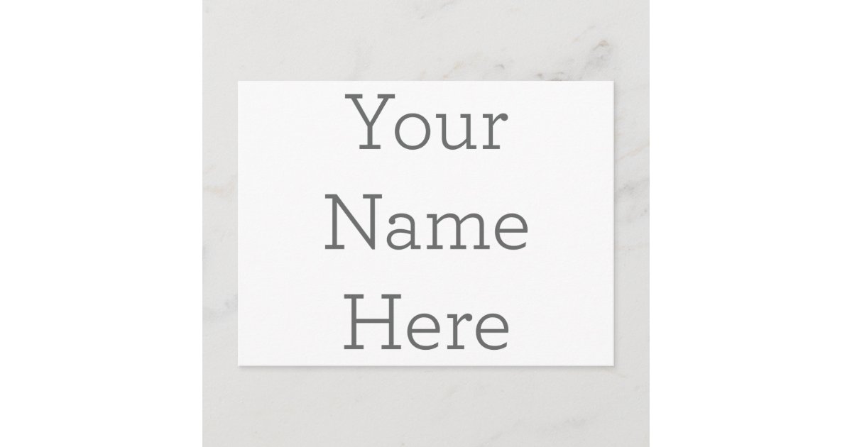Create Your Own Name Postcard Zazzle