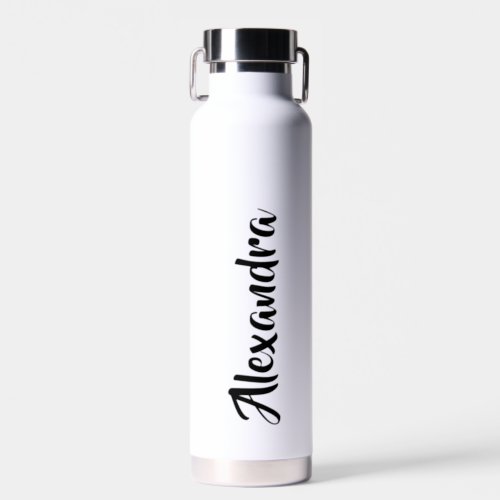 Create Your Own Name Script White Wedding  Water Bottle