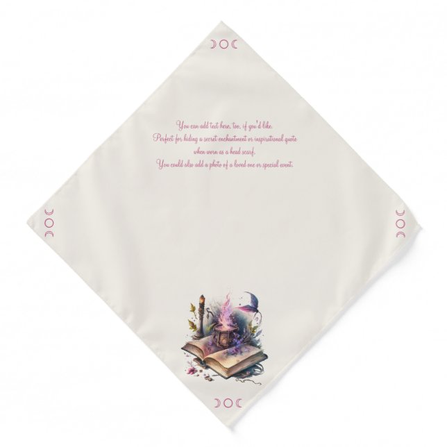 Create Your Own Nature Magic Spell Book Bandana (Front)