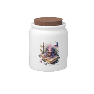 Create Your Own Nature Witch Spell Book Candy Jar
