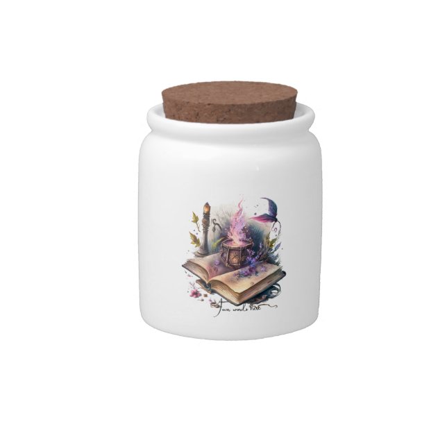 Create Your Own Nature Witch Spell Book Candy Jar (Front)