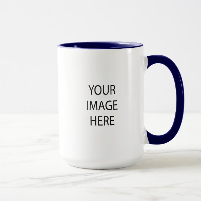 Create Your Own Navy Blue 15 oz Combo Mug (Right)