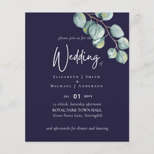 Create Your Own NAVY White Sage Eucalyptus Wedding