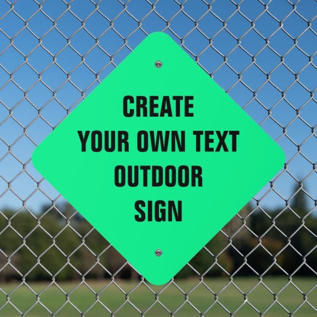 Create Your Own Neon Green Text Animal Crossing Metal Sign