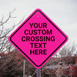 Create Your Own Neon Hot Pink Text Animal Crossing Metal Sign