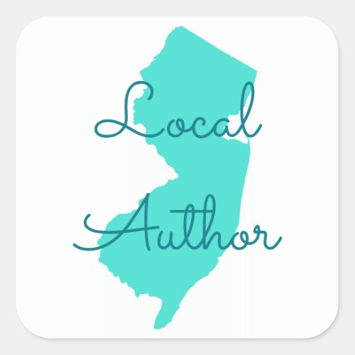 Create Your Own New Jersey Local Author Square Sticker