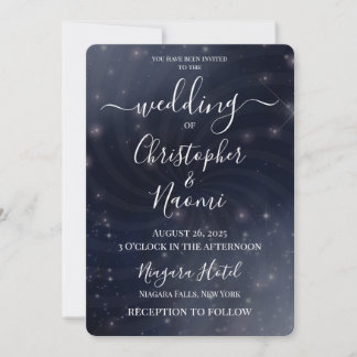 Create Your Own - Night Sky Swirl Invitation