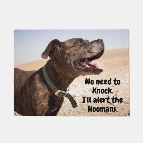 Create Your Own No Need To Knock Pet Photo Doormat