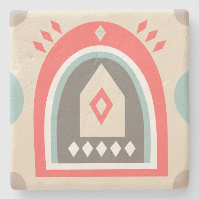 Create Your Own Nordic Style Winter Yule Hearth Stone Coaster (Front)