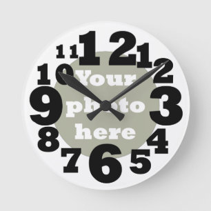 Create your own numbered photo round clock