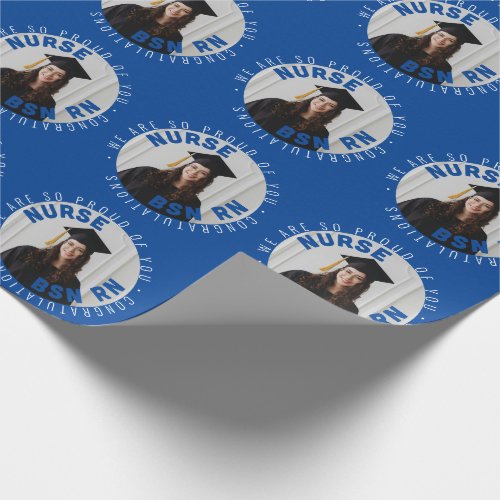 create your own nurse graduate BSN RN photo Wrapping Paper