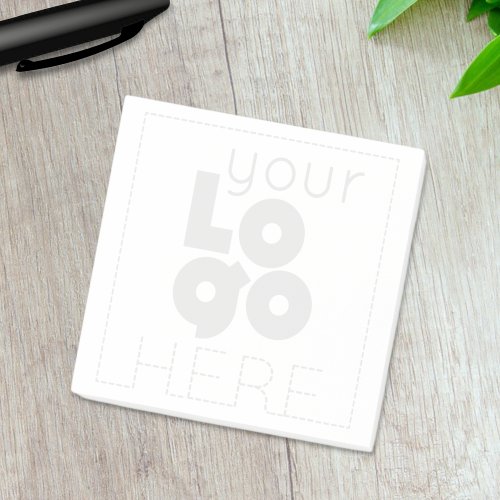 Create Your Own Opaque Company Black Logo Pack of Post_it Notes