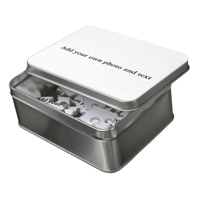 Create your own original and personalized gift, jigsaw puzzle (Lid Open)