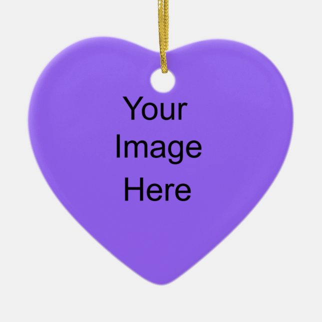 Create your own Ornament Light Purple Heart (Front)