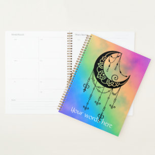 Create Your Own Ornate Boho Moon Silhouette Planner