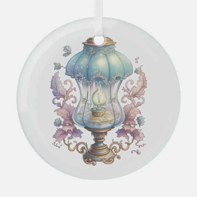 Create Your Own Ornate Fairy Lamp Glass Ornament (Front)