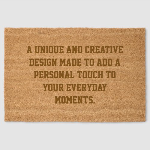Create Your Own Outdoor Fiber Doormat