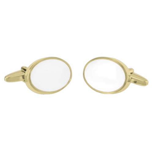 Create Your Own Oval Gold Plated Cufflinks