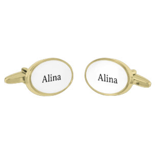 Create Your Own Oval Gold Plated  Cufflinks