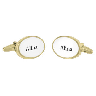 Create Your Own Oval Gold Plated  Cufflinks