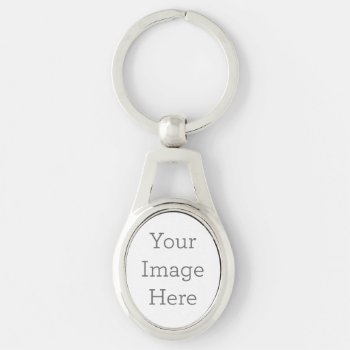 Create Your Own Oval Metal Keychain by zazzle_templates at Zazzle