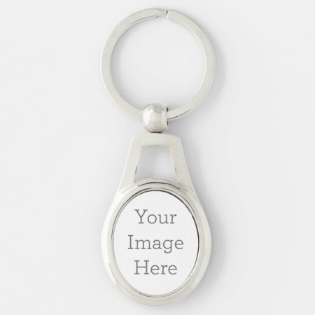 Create Your Own Oval Metal Keychain