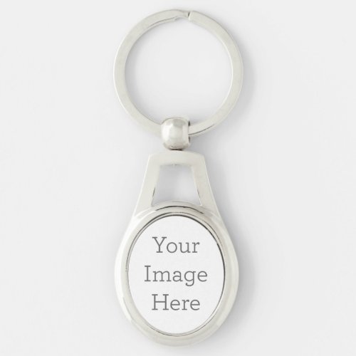 Create Your Own Oval Metal Keychain