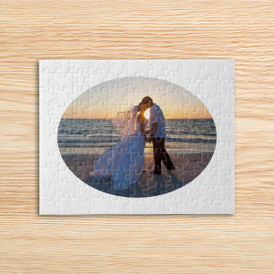 Create Your Own Oval Shape Wedding 10x8 Jigsaw Puzzle