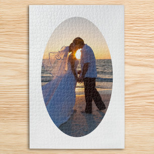 Create Your Own Oval Shape Wedding 20x30 Jigsaw Puzzle