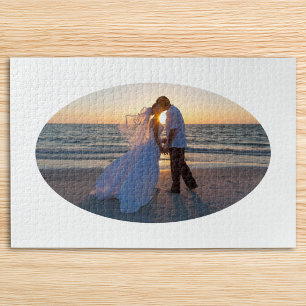 Create Your Own Oval Shape Wedding 30x20 Jigsaw Puzzle