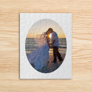 Create Your Own Oval Shape Wedding 8x10 Jigsaw Puzzle