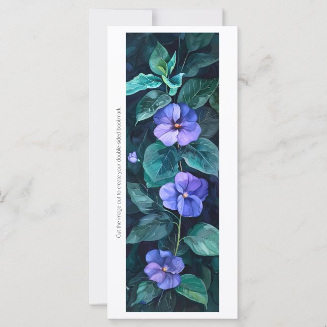 Create Your Own Painted African Violets Bookmark (Front)