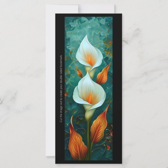 Create Your Own Painted Calla Lilies Bookmark Card (Front)