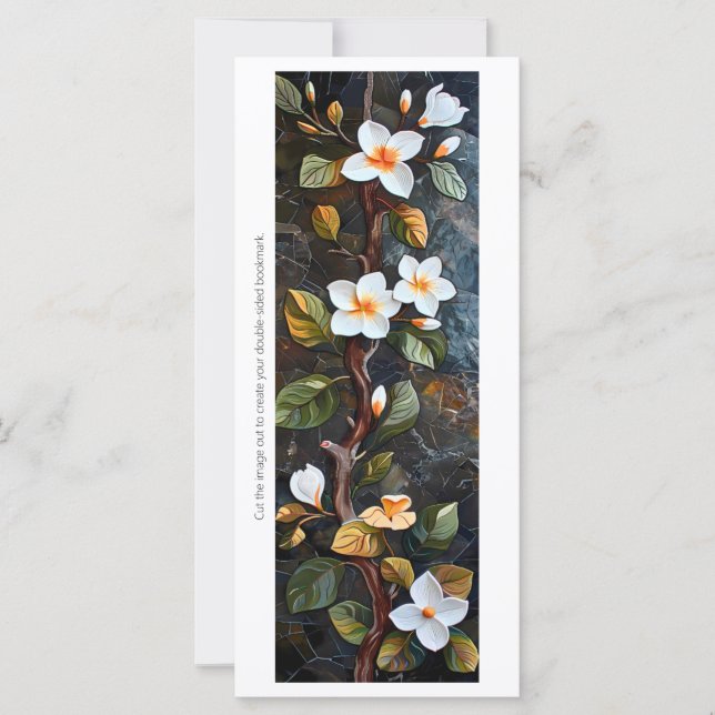 Create Your Own Painted Frangipani Bookmark Card (Front)