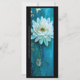 Create Your Own Painted White Flower Bookmark Card