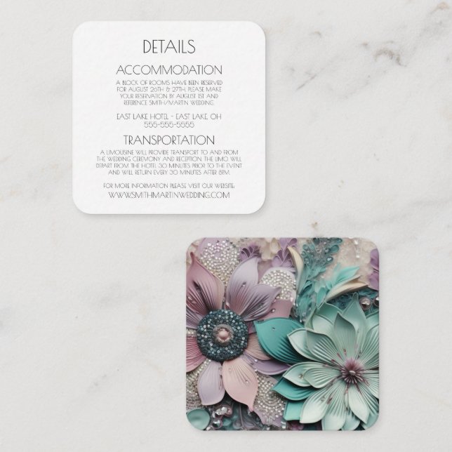 Create Your Own - Paper Flowers Enclosure Card (Front/Back)