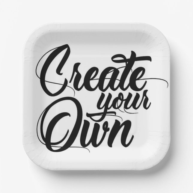 Create Your Own Paper Plate (Front)