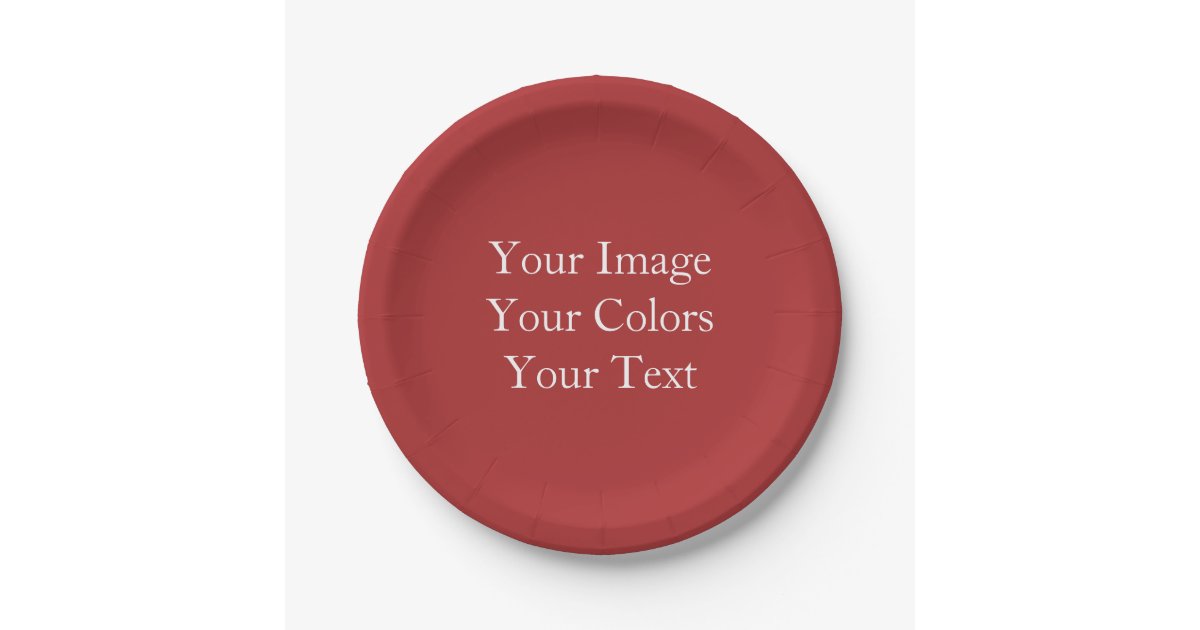 Create Your Own Paper Plates Zazzle