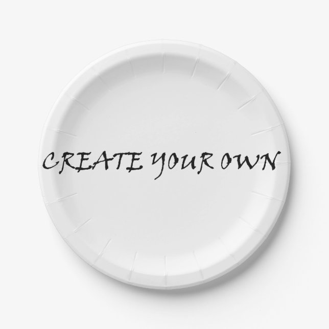 Create your own paper plates (Front)