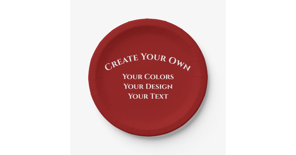 Create Your Own Paper Plates Zazzle