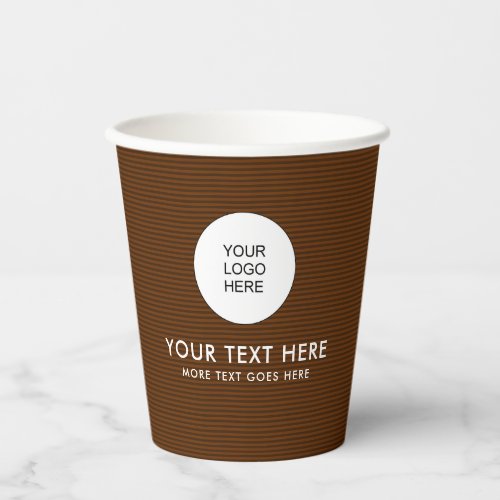 Create Your Own Papercup Business Logo Here Coffee Paper Cups