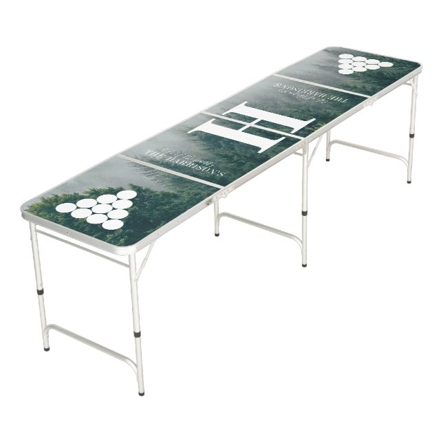 Create Your Own Party Forest Woodland Beer Pong Table (Angled)