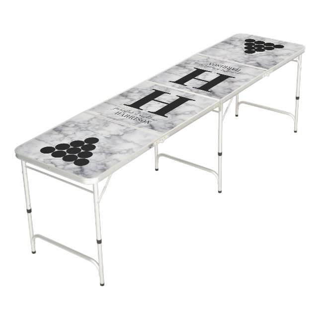Create Your Own Party Marble Beer Pong Table (Angled)