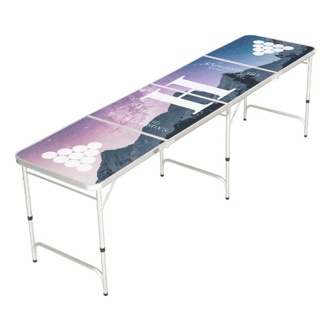Create Your Own Party Mountain Landscape Beer Pong Table (Angled)